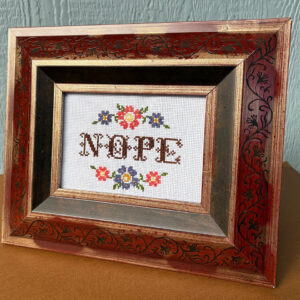 CrossStitch_Nope Red